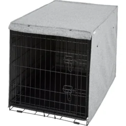 Frisco Faux Linen Dog Crate Cover