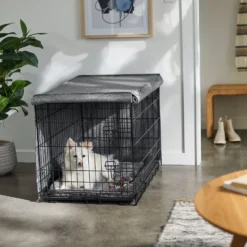 Frisco Faux Linen Dog Crate Cover 11 Frisco Faux Linen Dog Crate Cover -PetPalace Picks 289630 PT5. AC SS1800 V1644249178