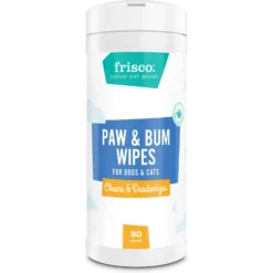 Frisco Deodorizing Paw & Bum Waterless Grooming Wipes For Dogs & Cats