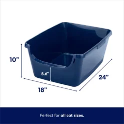 Frisco High Sided Cat Litter Box, Extra Large & World's Best Multi-Cat Unscented Clumping Corn Cat Litter -PetPalace Picks 293046 PT2. AC SS1800 V1619998947