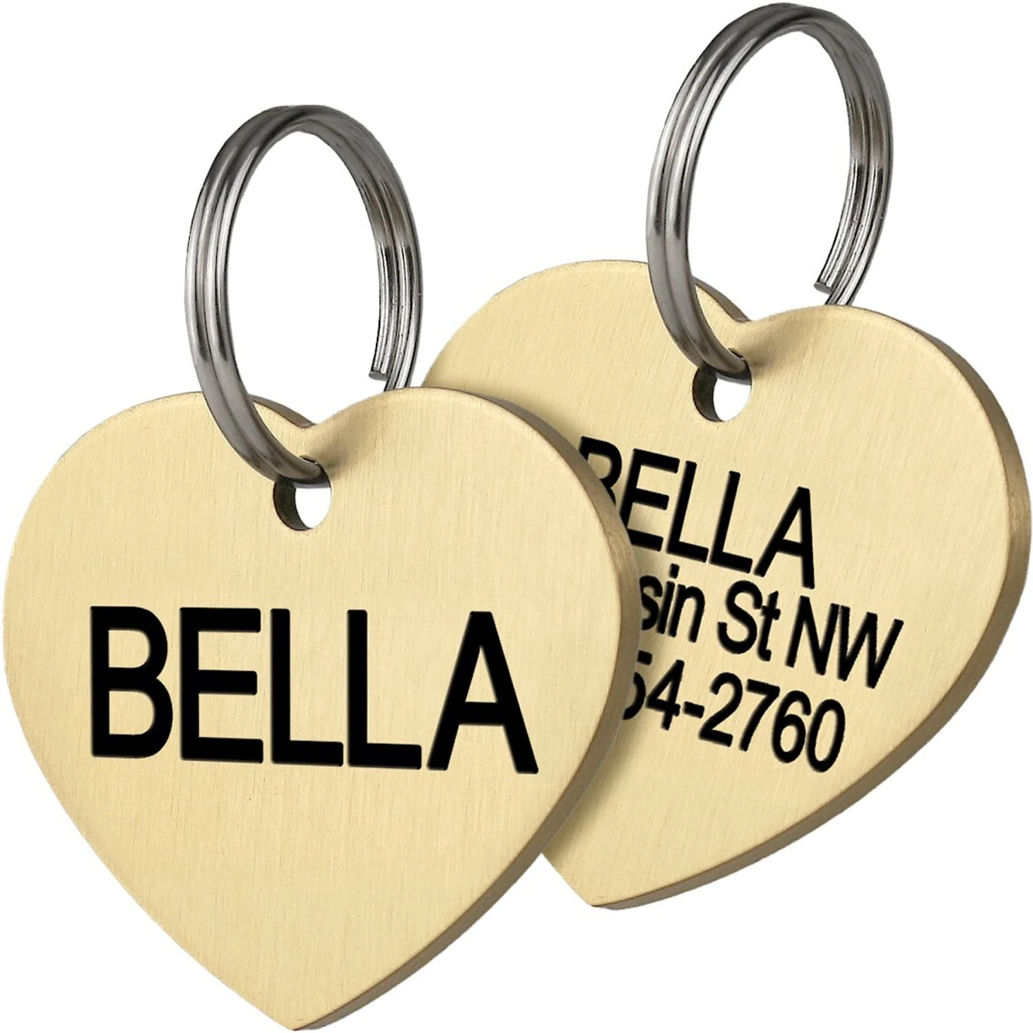 Frisco Brass Personalized Dog & Cat ID Tag, Heart 1 Frisco Brass Personalized Dog & Cat ID Tag, Heart
