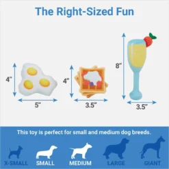 Frisco Brunch Breakfast In Bed Hide & Seek Puzzle Plush Squeaky Dog Toy -PetPalace Picks 297282 PT2. AC SS1800 V1643916715