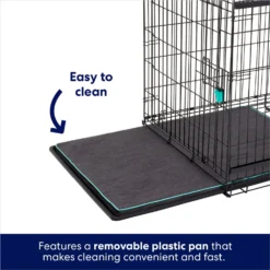 Frisco Heavy Duty Enhanced Lock Sliding Double Door Fold & Carry Wire Dog Crate & Mat Kit -PetPalace Picks 297461 PT4. AC SS1800 V1633115628