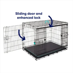 Frisco Heavy Duty Enhanced Lock Sliding Double Door Fold & Carry Wire Dog Crate & Mat Kit -PetPalace Picks 297461 PT6. AC SS1800 V1633115281