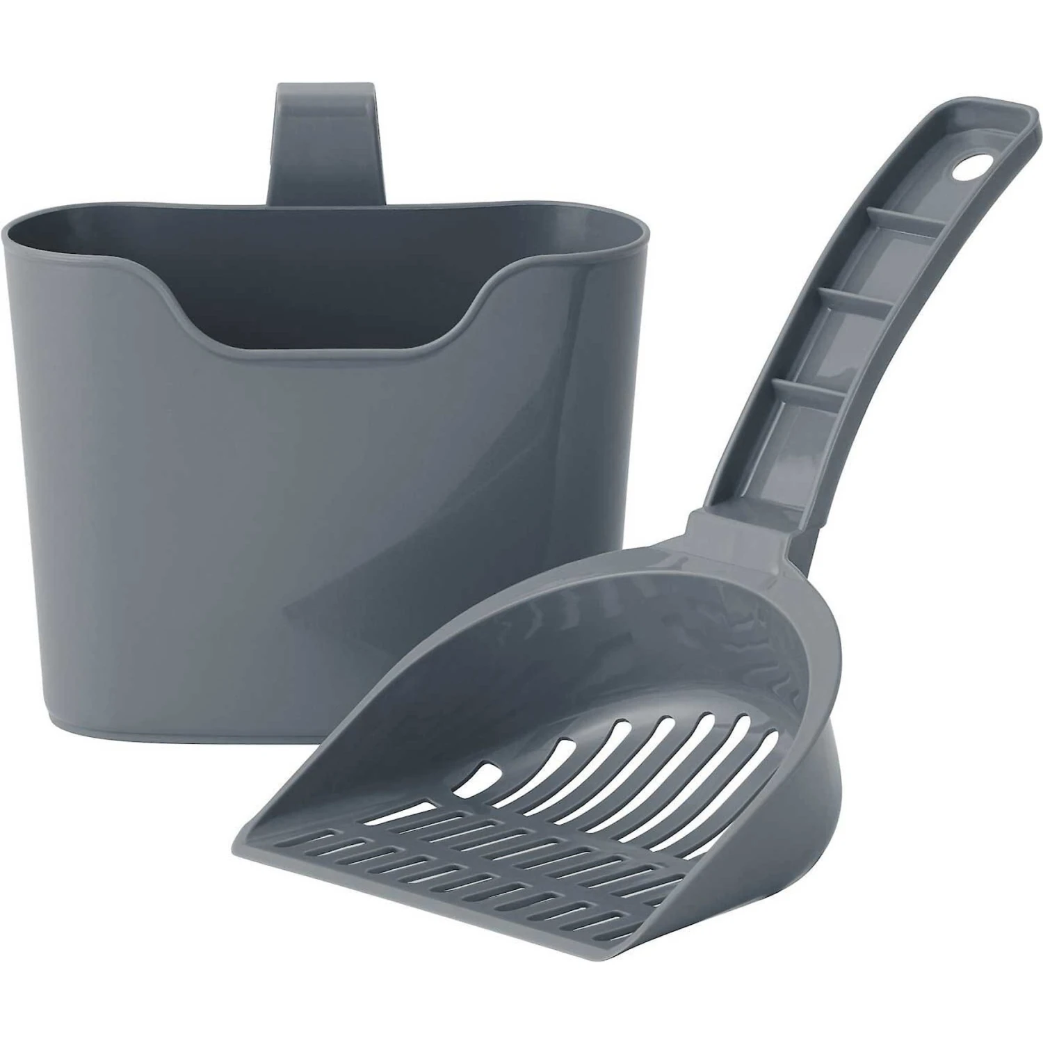 Frisco Plastic Litter Scooper With Caddy & IRIS USA Open Top Litter Box With Scatter Shield 3 Frisco Plastic Litter Scooper With Caddy & IRIS USA Open Top Litter Box With Scatter Shield - Image 3