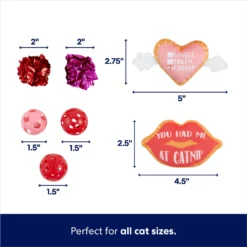 Frisco Valentine Variety Pack Cat Toy With Catnip, 13 Count -PetPalace Picks 298966 PT2. AC SS1800 V1701364858