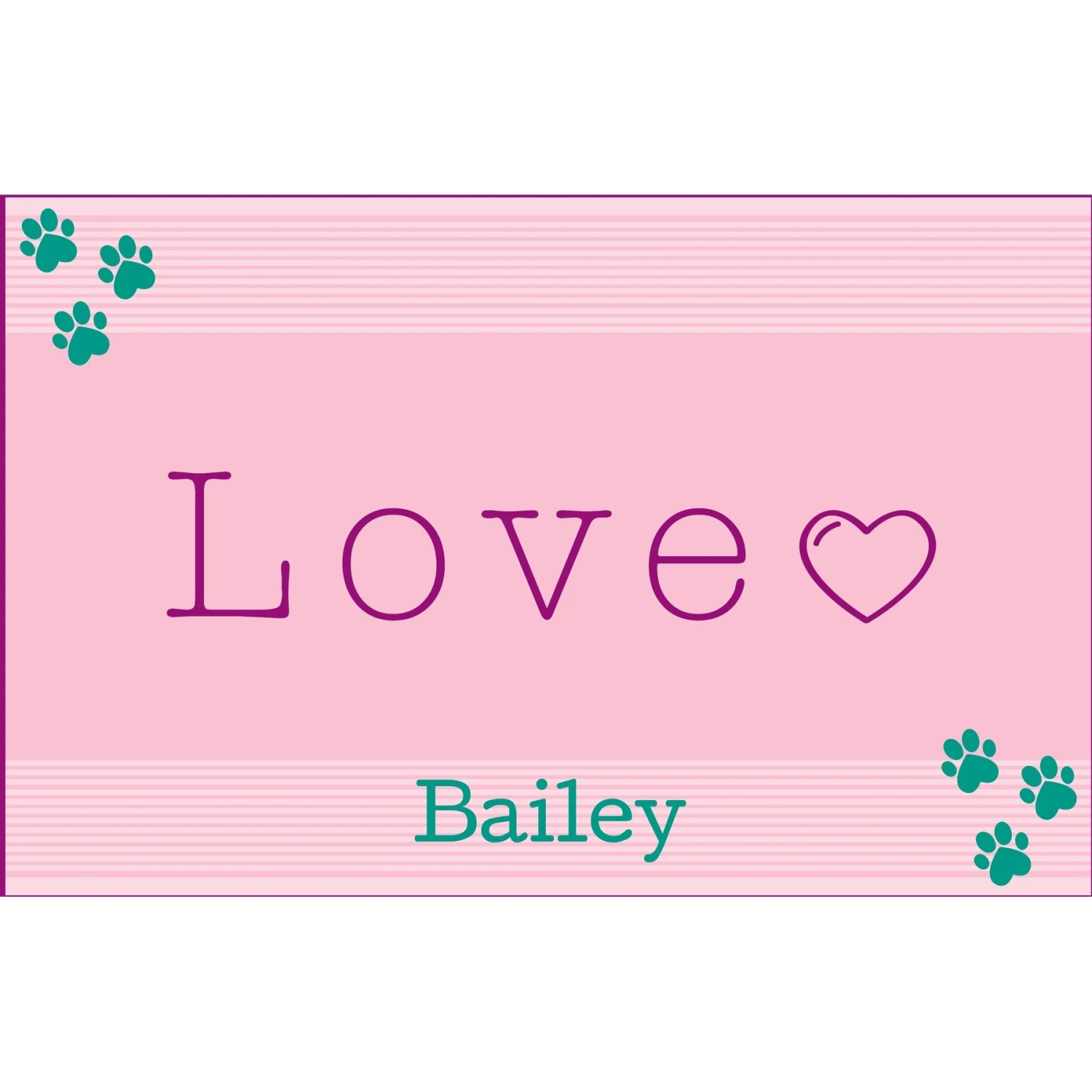 Frisco Love Cutout Personalized Dog & Cat Placemat 3 Frisco Love Cutout Personalized Dog & Cat Placemat - Image 3