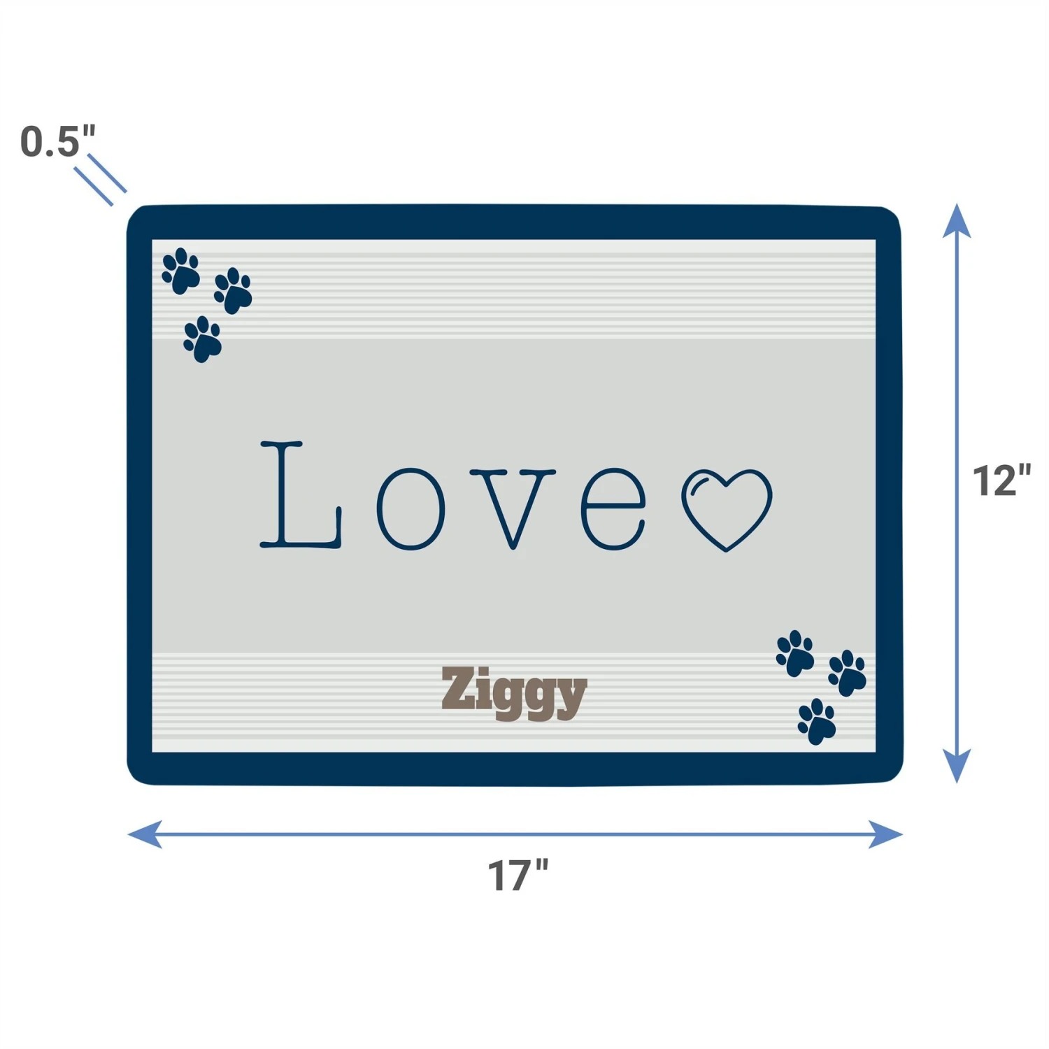 Frisco Love Cutout Personalized Dog & Cat Placemat 4 Frisco Love Cutout Personalized Dog & Cat Placemat - Image 4