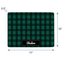 Frisco Plaid Personalized Dog & Cat Placemat -PetPalace Picks 299564 PT3. AC SS1800 V1636120294
