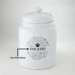 Frisco Ceramic Paw Personalized Treat Jar, 13 Cup, 104oz -PetPalace Picks 301183 PT5. AC SS1800 V1630559792