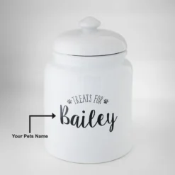 Frisco Ceramic "Treats For" Personalized Treat Jar, 13 Cup, 104oz -PetPalace Picks 301185 PT5. AC SS1800 V1630738303