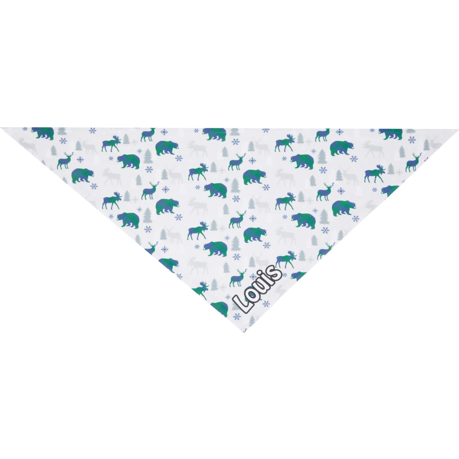 Frisco Buffalo Plaid Winter Animals Personalized Dog & Cat Bandana 4 Frisco Buffalo Plaid Winter Animals Personalized Dog & Cat Bandana - Image 4
