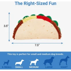 Frisco Pizza Slice Plush Squeaky Dog Toy & Frisco Taco Plush Squeaky Dog Toy -PetPalace Picks 302494 PT5. AC SS1800 V1623084457