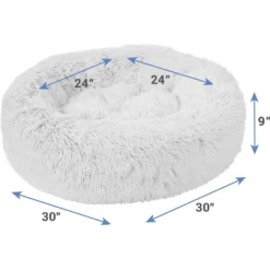 Frisco Eyelash Cat & Dog Bolster Bed & Frisco Eyelash Cat & Dog Blanket -PetPalace Picks 303412 PT2. AC SS1800 V1623038251