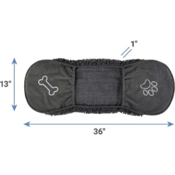 Frisco Microfiber Chenille Shammy Towel & Frisco Microfiber Chenille Paw Print Dog & Cat Mat, Dark Gray -PetPalace Picks 303468 PT2. AC SS1800 V1623059252