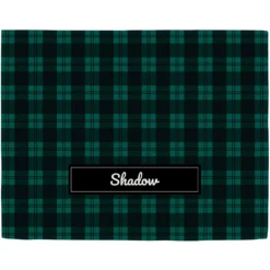 Frisco Personalized Plaid Sherpa Cat & Dog Blanket, 30" X 40"