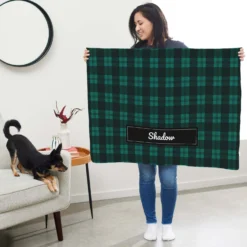 Frisco Personalized Plaid Sherpa Cat & Dog Blanket, 30" X 40" -PetPalace Picks 303832 PT5. AC SS1800 V1637610178