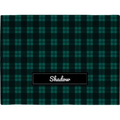 Frisco Personalized Plaid Soft Fleece Cat & Dog Blanket, 30" X 40"