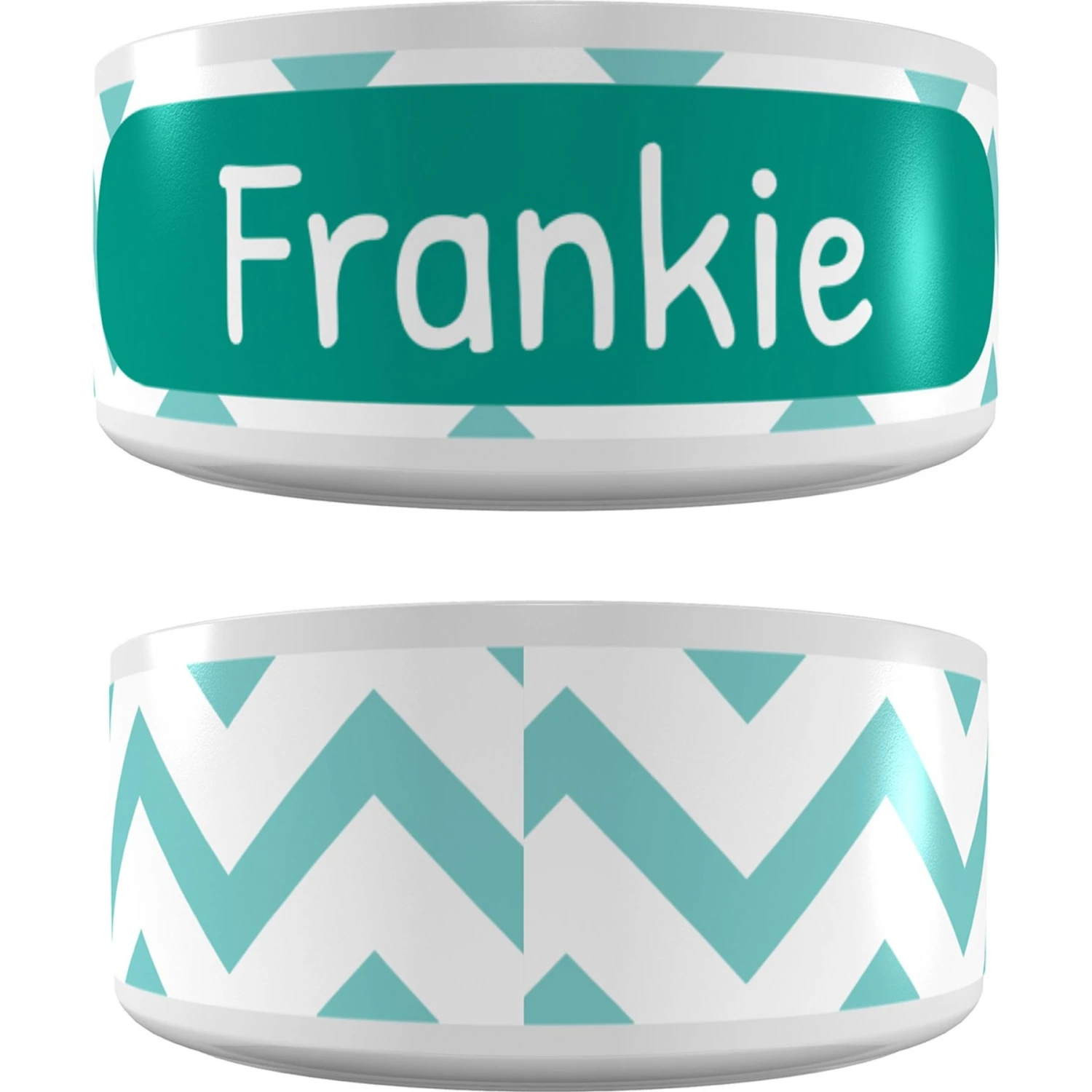 Frisco Personalized Chevron Ceramic Dog & Cat Bowl 1 Frisco Personalized Chevron Ceramic Dog & Cat Bowl