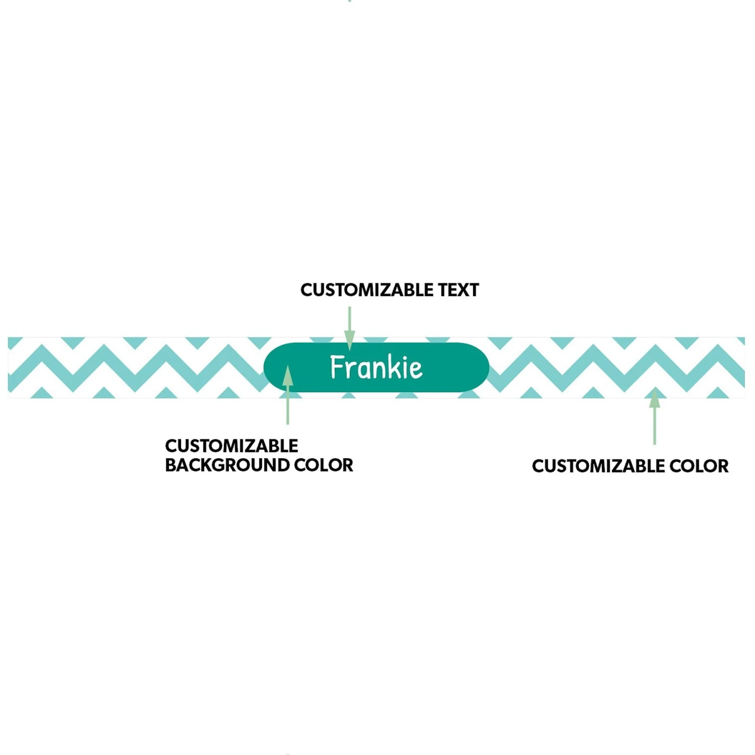 Frisco Personalized Chevron Ceramic Dog & Cat Bowl 2 Frisco Personalized Chevron Ceramic Dog & Cat Bowl - Image 2