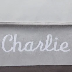 Frisco Personalized Silver Bolstered Bed With Silver Check Bolster 6 Frisco Personalized Silver Bolstered Bed With Silver Check Bolster -PetPalace Picks 311770 PT3. AC SS1800 V1630593995