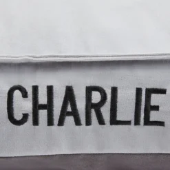 Frisco Personalized Silver Bolstered Bed With Silver Check Bolster, X-Large -PetPalace Picks 311772 PT4. AC SS1800 V1630594012