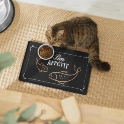 Frisco Silicone Fish Print Dog & Cat Food Mat, Black 9 Frisco Silicone Fish Print Dog & Cat Food Mat, Black -PetPalace Picks 311953 PT3. AC SS1800 V1642542608