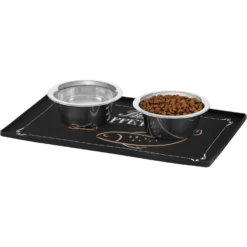 Frisco Silicone Fish Print Dog & Cat Food Mat, Black 10 Frisco Silicone Fish Print Dog & Cat Food Mat, Black -PetPalace Picks 311953 PT4. AC SS1800 V1642542167