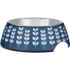 Frisco Leaf Design Stainless Steel Dog & Cat Bowl