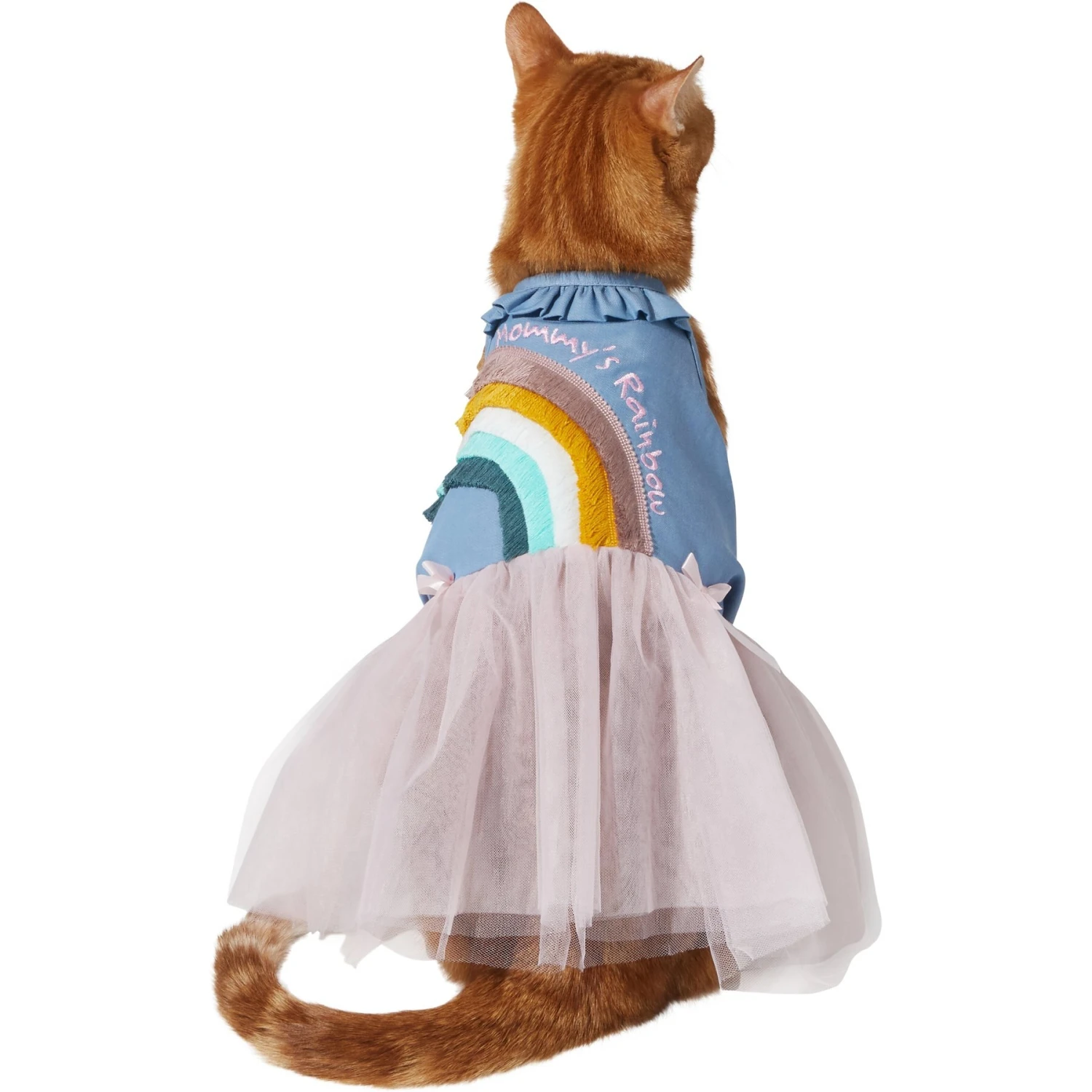 Frisco Rainbow Denim Dog & Cat Dress 3 Frisco Rainbow Denim Dog & Cat Dress - Image 3