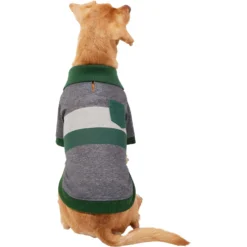 Frisco Green Striped Polo Dog & Cat Shirt -PetPalace Picks 315091 PT3. AC SS1800 V1646435196