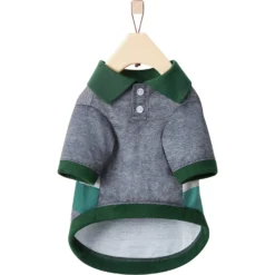 Frisco Green Striped Polo Dog & Cat Shirt -PetPalace Picks 315091 PT5. AC SS1800 V1646435818