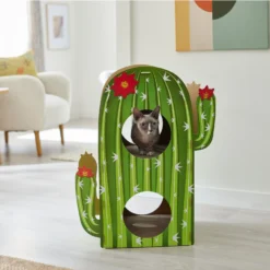 Frisco Cactus Cardboard Cat House, 2-Story -PetPalace Picks 317725 PT3. AC SS1800 V1642099098