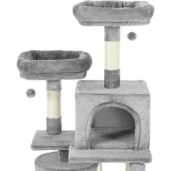Frisco 61-in Faux Fur Cat Tree & Condo & Frisco 38-in Cat Tree With Condo, Top Perch & Toy -PetPalace Picks 318964 PT3. AC SS1800 V1630363328