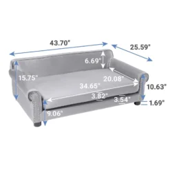 Frisco Sofa Pet Bed With Removable Cover & Frisco Eyelash Cat & Dog Blanket -PetPalace Picks 319504 PT2. AC SS1800 V1630626372