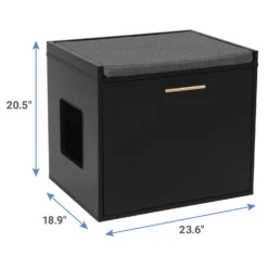 Frisco Drop Down Door Bench Cat Litter Box Cover -PetPalace Picks 322629 PT2. AC SS1800 V1653488860