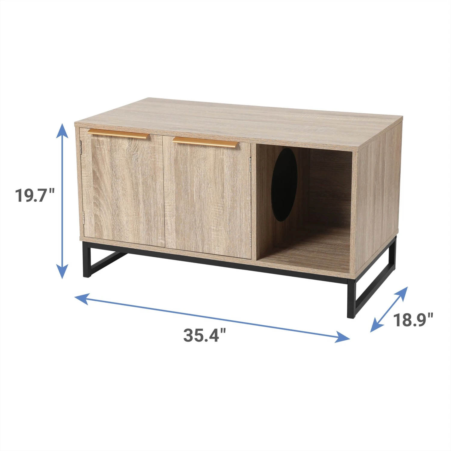 Frisco Walkway Entrance Two Door Bench Cat Litter Box Cover 3 Frisco Walkway Entrance Two Door Bench Cat Litter Box Cover - Image 3