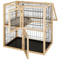 Frisco Collapsible Wood & Wire Cat Cage Playpen, 2 Level 8 Frisco Collapsible Wood & Wire Cat Cage Playpen, 2 Level -PetPalace Picks 323214 PT3. AC SS1800 V1645493866