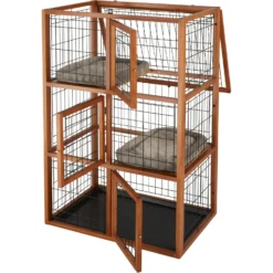 Frisco Collapsible Wood & Wire Cat Cage Playpen, 3 Level 8 Frisco Collapsible Wood & Wire Cat Cage Playpen, 3 Level -PetPalace Picks 323215 PT3. AC SS1800 V1645497221