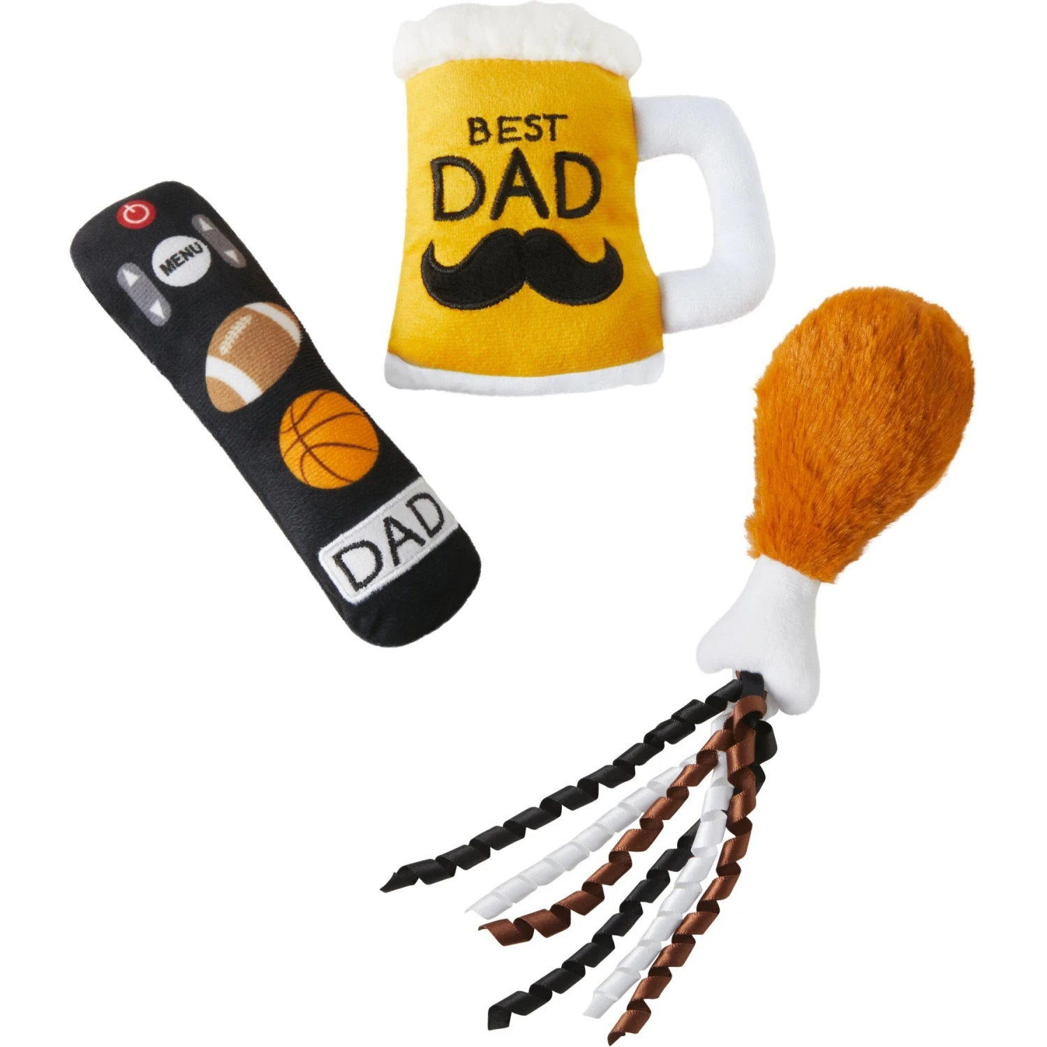 Frisco Dad's Essentials Plush Cat Toy With Catnip, 3 Count 1 Frisco Dad's Essentials Plush Cat Toy With Catnip, 3 Count