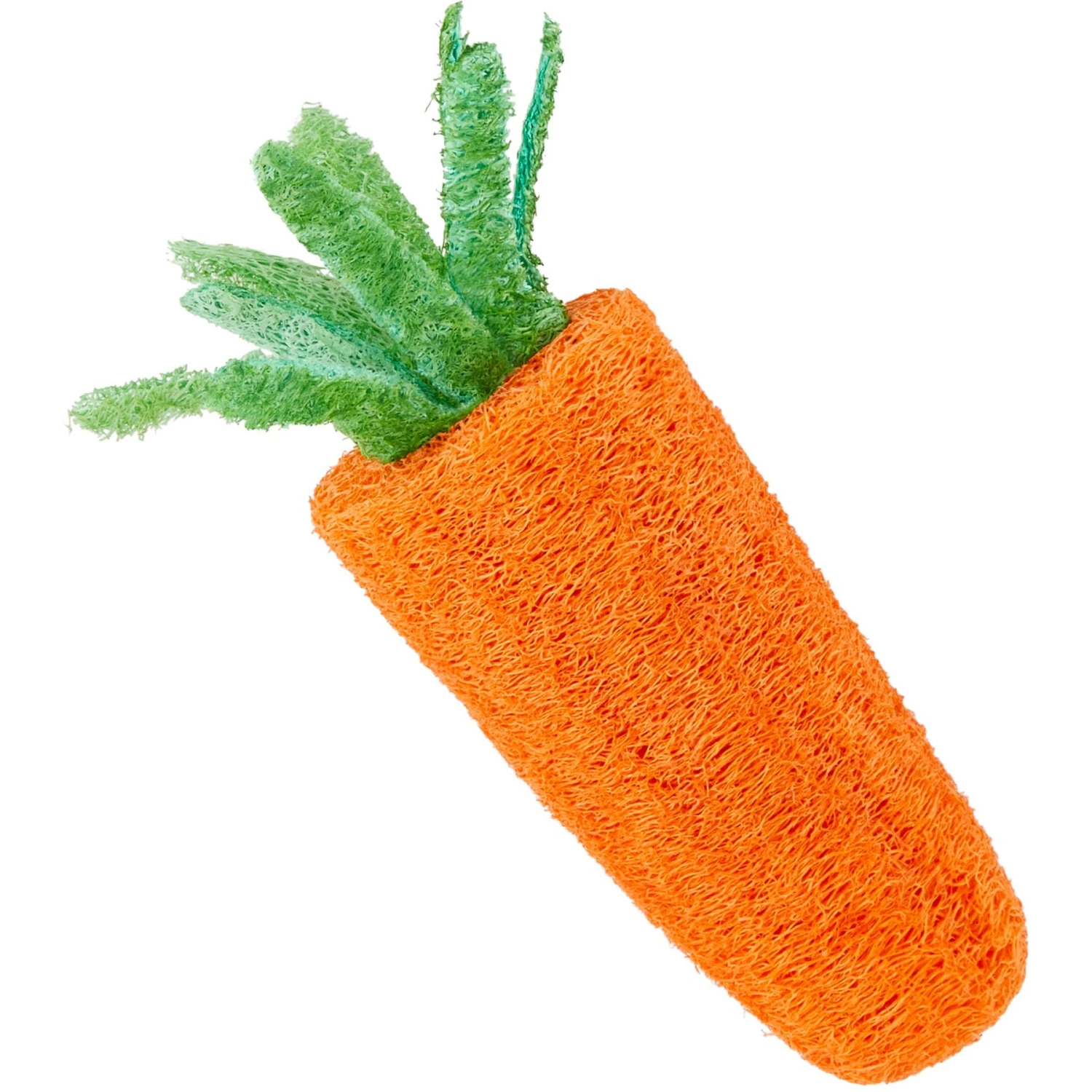 Frisco Carrot Loofah Small Pet Chew Toy 1 Frisco Carrot Loofah Small Pet Chew Toy