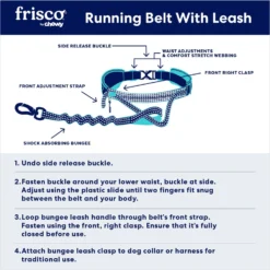Frisco Outdoor Running Belt With Bungee Dog Leash -PetPalace Picks 331408 PT5. AC SS1800 V1663191469