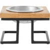 Frisco Premium Wood Elevated Single Dog & Cat Bowl