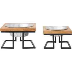 Frisco Premium Wood Elevated Single Dog & Cat Bowl -PetPalace Picks 331493 PT5. AC SS1800 V1657656891