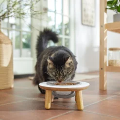 Frisco Premium Round Shape Elevated Single Dog & Cat Bowl -PetPalace Picks 331502 PT3. AC SS1800 V1657656892