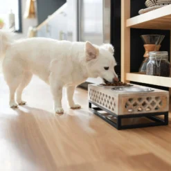 Frisco Premium Wood Elevated Stainless Steel Double Diner Dog & Cat Bowl, 3 Cup -PetPalace Picks 331507 PT2. AC SS1800 V1657656894