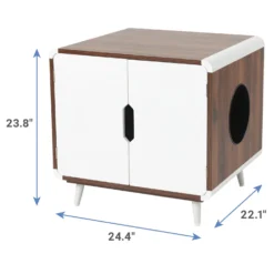 Frisco Mid-Century Modern Side Table Cat Litter Box Cover -PetPalace Picks 334645 PT2. AC SS1800 V1653488914