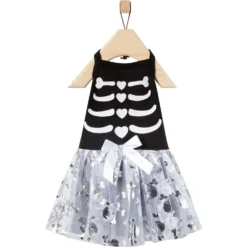Frisco Silver Metallic Skull Dog & Cat Dress -PetPalace Picks 335154 PT4. AC SS1800 V1658343223