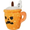 Frisco Halloween Spooky Pumpkin Spice Latte Plush Cat Toy With Catnip