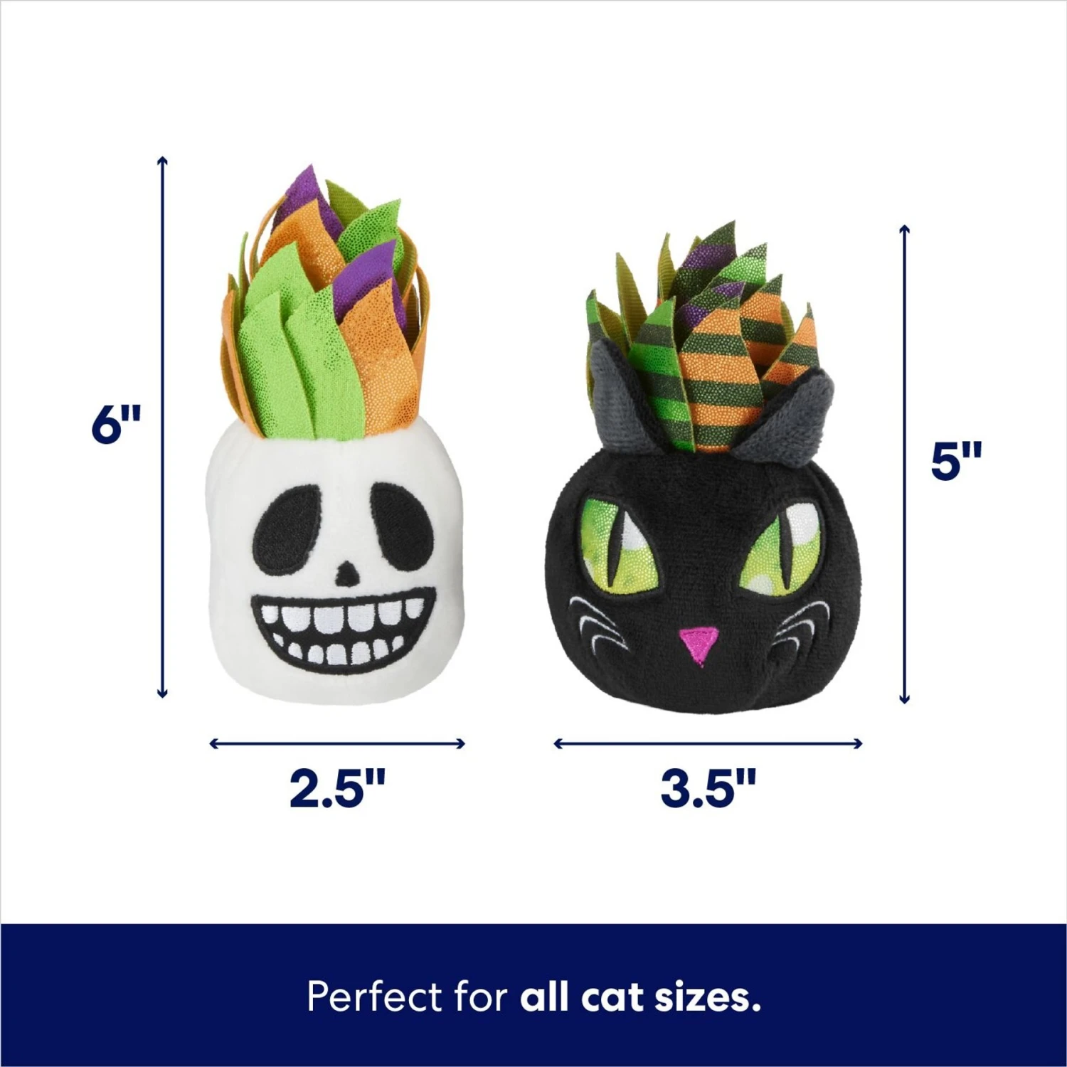 Frisco Halloween Succulents Plush Cat Toy With Catnip, 2 Count 2 Frisco Halloween Succulents Plush Cat Toy With Catnip, 2 Count - Image 2